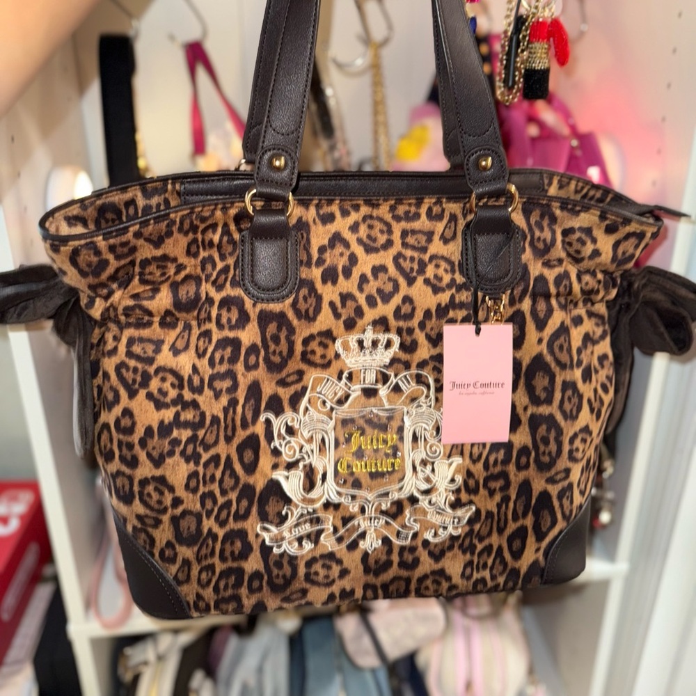 Juicy Couture Juicy For All Leopard Tote in Chocolate